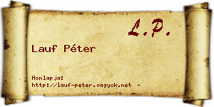 Lauf Péter névjegykártya