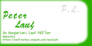 peter lauf business card